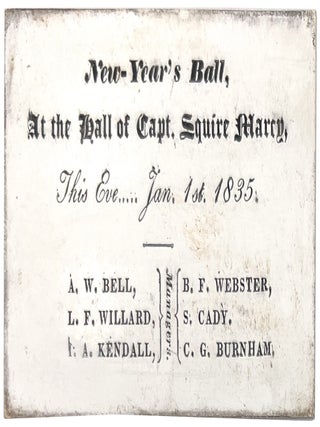 Item #24001288 1835 New-Year's Ball Invitation
