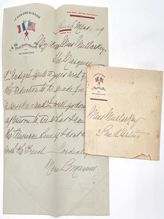 1919 Correspondence Addressed to WWI Nurse Ann Cléophas Mullarkey from Le Bien-Être du Blessé