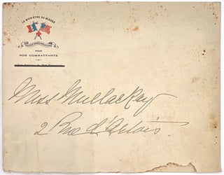 1919 Correspondence Addressed to WWI Nurse Ann Cléophas Mullarkey from Le Bien-Être du Blessé