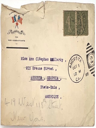 1919 Correspondence Addressed to WWI Nurse Ann Cléophas Mullarkey from Le Bien-Être du Blessé