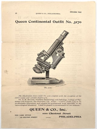 Item #24001934 c.1900 Circular Advertising Microscope for Pathology, Microbiology
