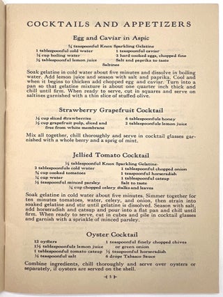 "Meals for Three" -- Promoting Gelatin to American Housewives