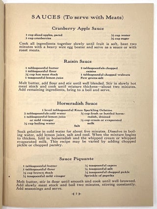 "Meals for Three" -- Promoting Gelatin to American Housewives