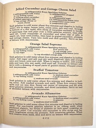 "Meals for Three" -- Promoting Gelatin to American Housewives