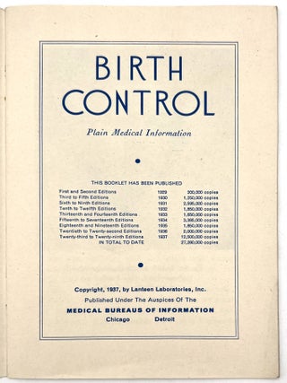 1930s Birth Control Advertising -- Seven (7) Booklets Marketing Lanteen Brand Contraception to Women between 1934 and 1942