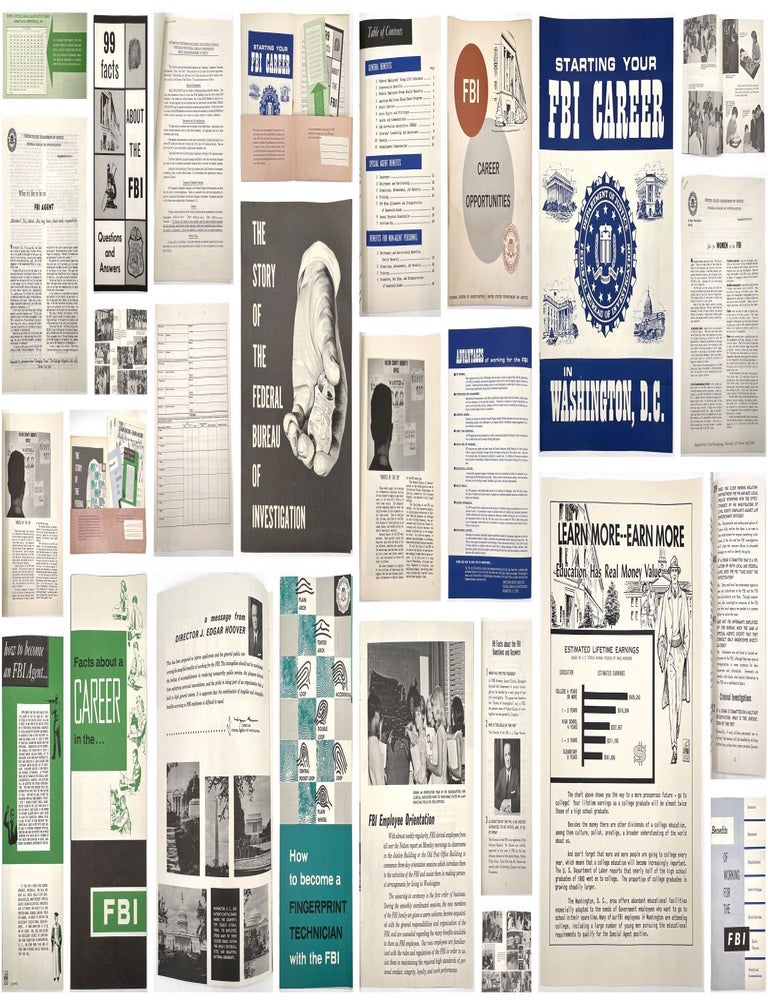 Item #24002573 1960s FBI Career Recruitment Ephemera