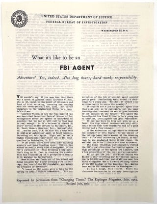 1960s FBI Career Recruitment Ephemera