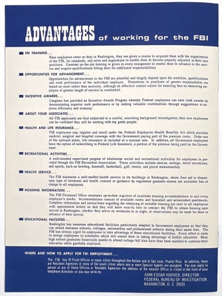 1960s FBI Career Recruitment Ephemera