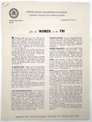 1960s FBI Career Recruitment Ephemera