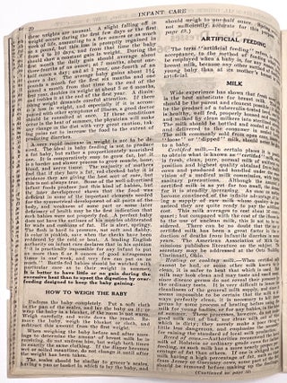 Caring for Baby c.1915: Three (3) Items Advertising Infant Care Products to New Mothers
