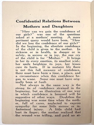 American Motherhood: Fourteen (14) Booklets on Sex and Parenting Education