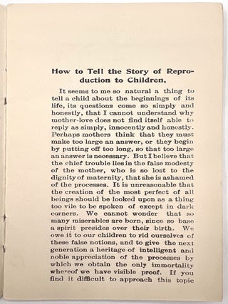 American Motherhood: Fourteen (14) Booklets on Sex and Parenting Education