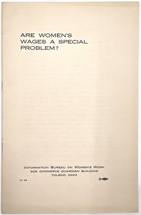 Item #24003545 Are Women's Wages a Special Problem?