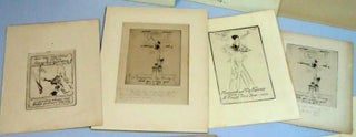 A collection of 18 personal New Year greetings etchings and drypoints by Troy Kinney 1916-1937