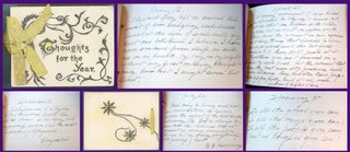 Item #240046 Hand Made Inspirational Commonplace Book - Hand Penned Thoughts for the Year c1909