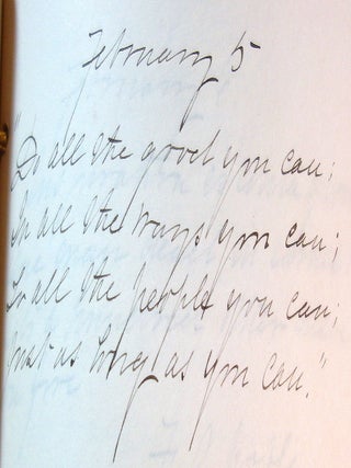 Hand Made Inspirational Commonplace Book - Hand Penned Thoughts for the Year c1909