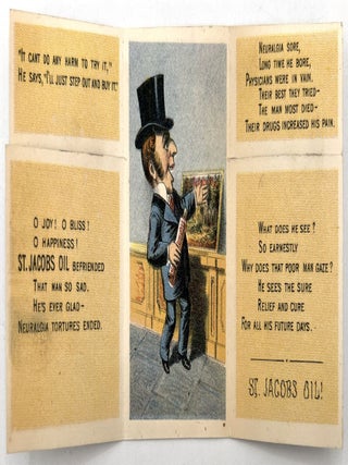 "How the Neuralgic Man was Cured: A Tale of St. Jacobs Oil" -- Humorous Transformation Advertisement