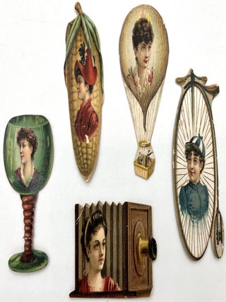 Cigarette Beauties: Set of Fifty Two (52) Novelty Die-cut Victorian Scraps Advertising Kinney Tobacco Company