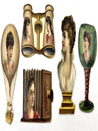 Cigarette Beauties: Set of Fifty Two (52) Novelty Die-cut Victorian Scraps Advertising Kinney Tobacco Company