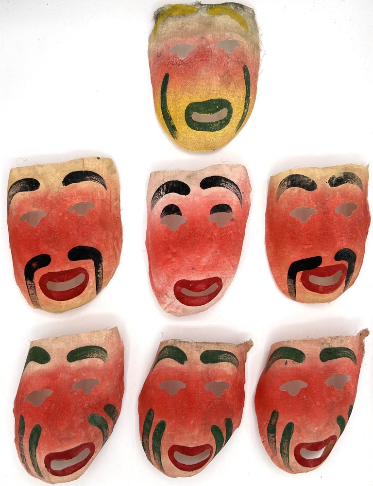 Set of Seven 7 Handmade Ceremonial Odd Fellows Masks