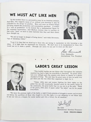 "Labor Scrap Book" -- United Rubber Workers, AFL-CIO, CLC