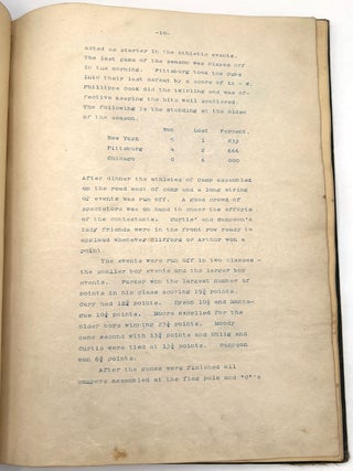 1910 YMCA Camp Congamond Photo and Narrative Album - A Record of the Doings at Camp Congamond in the Year Nineteen Ten