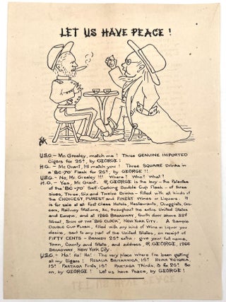 Item #24010451 1872 Presidential Election Political Cartoon Leaflet