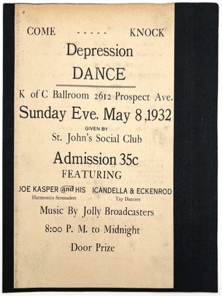Item #24010673 "Depression Dance" Printed Flyer