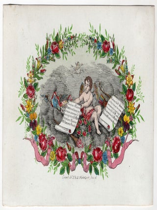 A collection of five (5) Betrothals finely printed on porcelain or coated card stock c.1850s