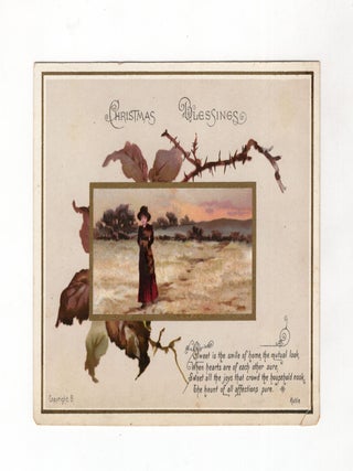 Item #24011750 "Christmas Blessings" -- Victorian Greeting Card