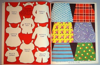 The Dolly Dressmaker, B.B. Ltd. No. 509 Printed in England. C1950s – An unusual twist on a paper doll book- Patterns, Swatches and Trim