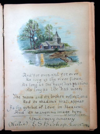 Bruxelles Friendship Album and Sketch Book, 1887-1916, beautiful original artwork