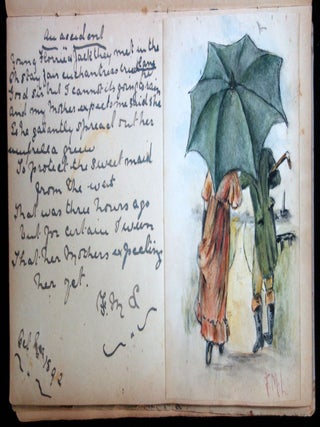 Bruxelles Friendship Album and Sketch Book, 1887-1916, beautiful original artwork