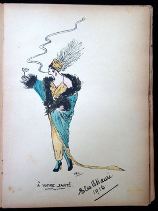 Bruxelles Friendship Album and Sketch Book, 1887-1916, beautiful original artwork