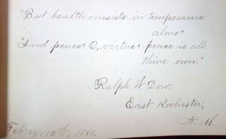 Autograph Album, Maine and New Hampshire, 1887 and 1888