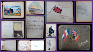 Item #24020115 Queen Mary's Army Auxiliary Corps Autograph and Drawing Album, c1915-1918 (W.A.A.C