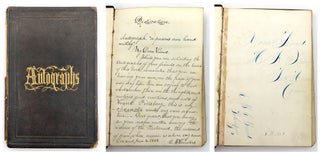 Item #24020255 c.1864 Concord, New Hampshire Autograph Album with Many Engrossed Signatures