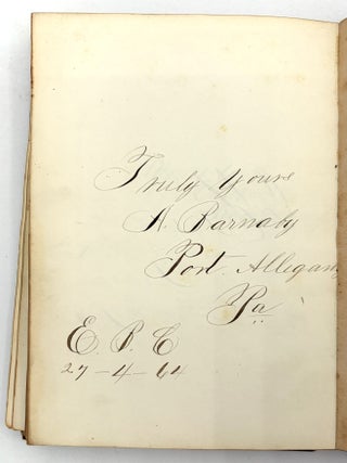 c.1864 Concord, New Hampshire Autograph Album with Many Engrossed Signatures