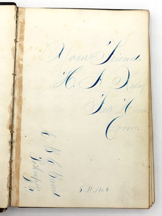 c.1864 Concord, New Hampshire Autograph Album with Many Engrossed Signatures