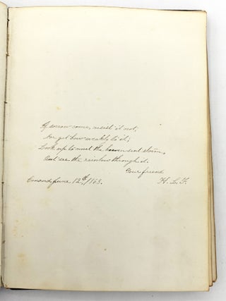 c.1864 Concord, New Hampshire Autograph Album with Many Engrossed Signatures