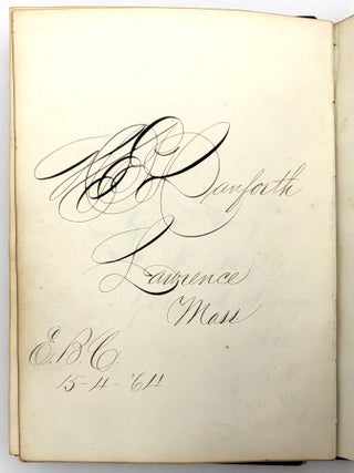 c.1864 Concord, New Hampshire Autograph Album with Many Engrossed Signatures