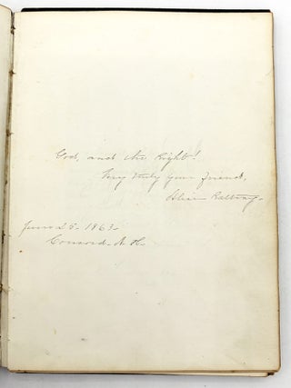 c.1864 Concord, New Hampshire Autograph Album with Many Engrossed Signatures