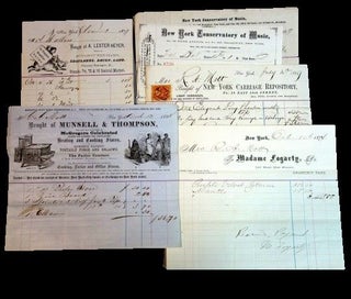 Social Archive - An Affluent Manhattan Family in Manhattan's Gilded Age; Household Receipts