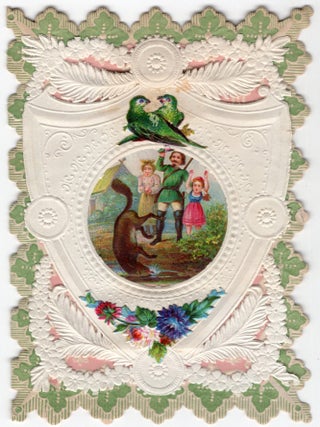 Item #24026300 Finely produced 12mo Valentine with Lace Paper, Victorian Scrap