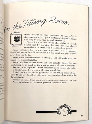 "For Sale: New Figures" -- Guide to Fitting Corsets for Saleswomen