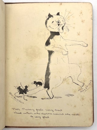 1906 Friendship Album -- Spirited Original Artwork, Musical Quotes, Signatures
