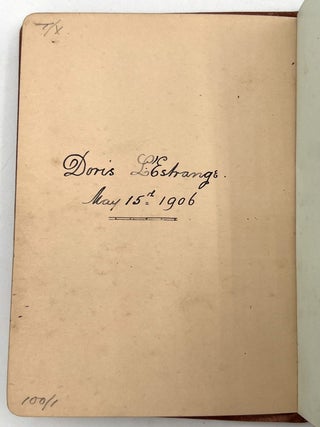1906 Friendship Album -- Spirited Original Artwork, Musical Quotes, Signatures