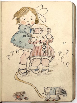 1906 Friendship Album -- Spirited Original Artwork, Musical Quotes, Signatures