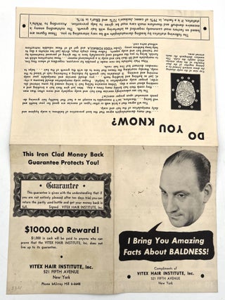 Advertising Hair Growth Products, 1930s and 1940s