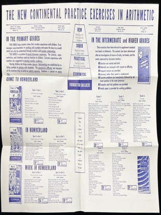 Three (3) Circulars Advertising Textbooks, Workbooks, and Classroom Ephemera for the 1940s Educator by the Continental Press